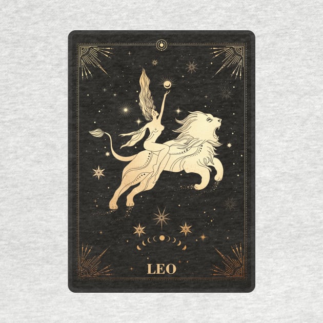 Leo Zodiac Sign Golden by Noveltiko